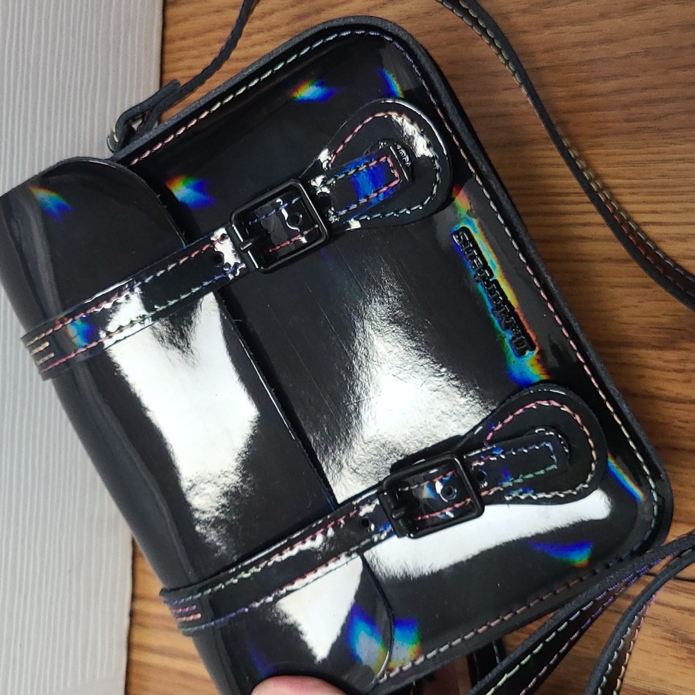 RARE Dr Martens 7 Inch Rainbow Patent Holographic Crossbody